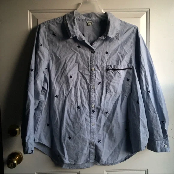 Aerie women’s starry button down shirt size XL - Picture 1 of 6